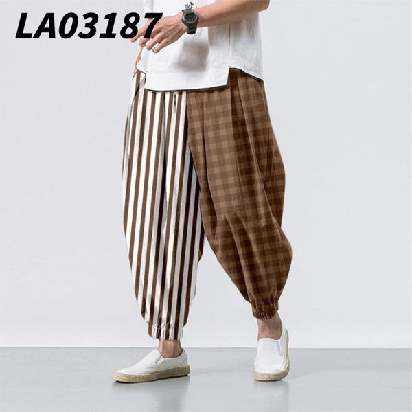 men's pants oversize 6xl summer striped plaid splicing printed casual beach harem men hip hop nine points trousers jogger sweatpants, Black
men's pants oversize 6xl summer striped plaid splicing printed casual beach harem men hip hop nine points trousers jogger sweatpants, Black