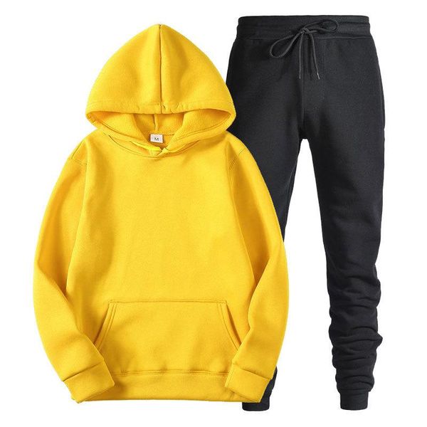 men's tracksuits 2021 fashion men's hoodie sports suit cotton drawstring sportswear trend autumn and winter long sleeve pullover, Gray 
men's tracksuits 2021 fashion men's hoodie sports suit cotton drawstring sportswear trend autumn and winter long sleeve pullover, Gray