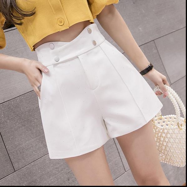 women short korean high waist shorts wide leg loose ladies criss cross double breasted harajuku casual feminino, White;black
women short korean high waist shorts wide leg loose ladies criss cross double breasted harajuku casual feminino, White;black