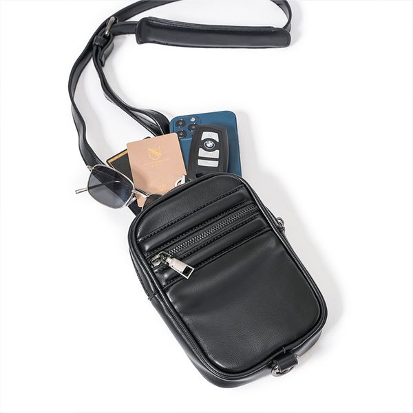 fashion men's shoulder crossbody bags for men purse 2021 mini black pu leather messenger bag
fashion men's shoulder crossbody bags for men purse 2021 mini black pu leather messenger bag