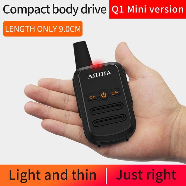 walkie talkie mini ailijia q1 portable two way radio comunicador long range kids walkie-talkie for el business
walkie talkie mini ailijia q1 portable two way radio comunicador long range kids walkie-talkie for el business
