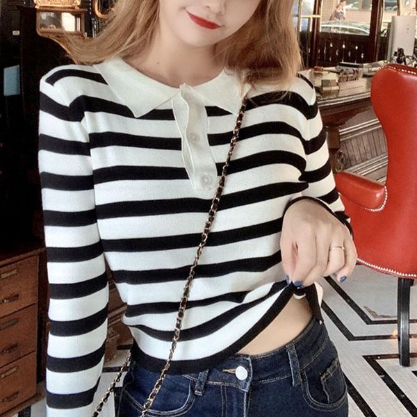 women's t-shirt casual basic stripes crop elegant long sleeve woman short tee high street cotton button lapel female summer, White
women's t-shirt casual basic stripes crop elegant long sleeve woman short tee high street cotton button lapel female summer, White