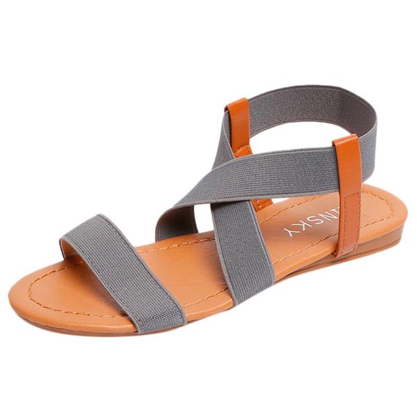 women low heel anti skidding beach wimen's shoes woman cross strap sandals peep-toe #yl5, Black
