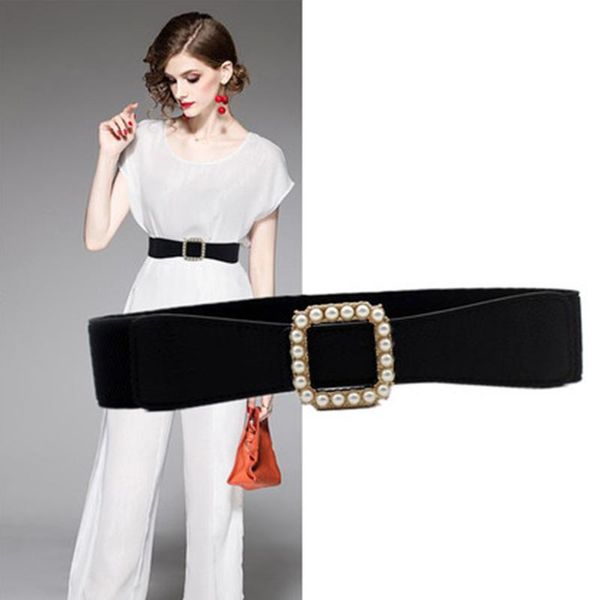 fashion women elastic belts pu pearl buckle stretch waist strap dress coat sweater lady decorative waistband, Black;brown
fashion women elastic belts pu pearl buckle stretch waist strap dress coat sweater lady decorative waistband, Black;brown