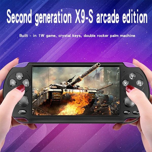5.1 inch 8gb handheld portable retro x9s game console player built-in 10000 games players