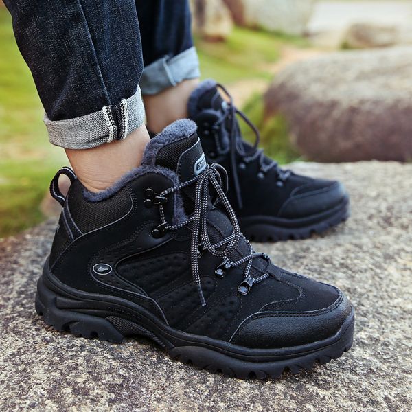 men women outdoor winter snow ankle boots non-slip short plush warm walking casual flat shoes sneakers fashion plus size 36-47, Black
men women outdoor winter snow ankle boots non-slip short plush warm walking casual flat shoes sneakers fashion plus size 36-47, Black