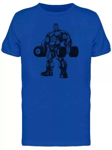 Bodybuilder Dumbbell Routine Men's Tee -Image by Shutterstock, White;black 
Bodybuilder Dumbbell Routine Men's Tee -Image by Shutterstock, White;black