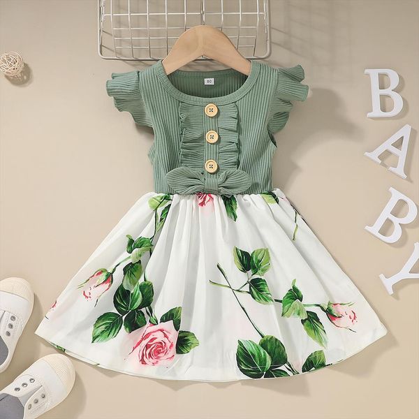 toddler kids baby girls girl dress clothes summer fly sleeve casual bow floral dresses party princess babys clothing, Red;yellow
toddler kids baby girls girl dress clothes summer fly sleeve casual bow floral dresses party princess babys clothing, Red;yellow