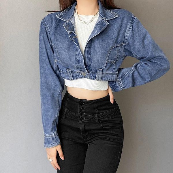 women's jackets autumn women's denim jacket female turn-down collar short jean ladies casual fashion button streetwear solid coats, Black;brown
women's jackets autumn women's denim jacket female turn-down collar short jean ladies casual fashion button streetwear solid coats, Black;brown