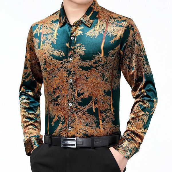 men's casual shirts large size red velvet warmed for mens green dress gold flowers printed blouse soft fashion man clothes blue, White;black
men's casual shirts large size red velvet warmed for mens green dress gold flowers printed blouse soft fashion man clothes blue, White;black