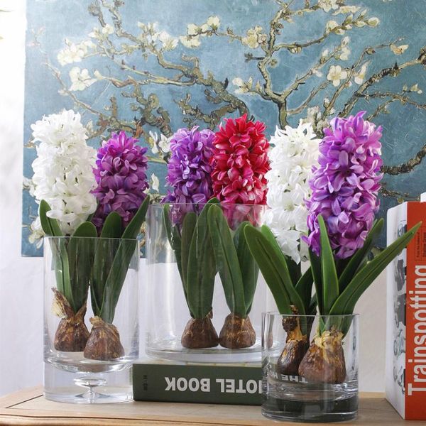decorative flowers & wreaths artificial flower hyacinth with bulbs silk simulation leaf wedding garden decor home table accessorie plant
decorative flowers & wreaths artificial flower hyacinth with bulbs silk simulation leaf wedding garden decor home table accessorie plant