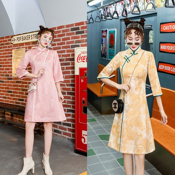 elegant women seven points sleeve suede cheongsam dress ladies vintage chinese traditional a-line printed qipao oversize 3xl, Red
elegant women seven points sleeve suede cheongsam dress ladies vintage chinese traditional a-line printed qipao oversize 3xl, Red