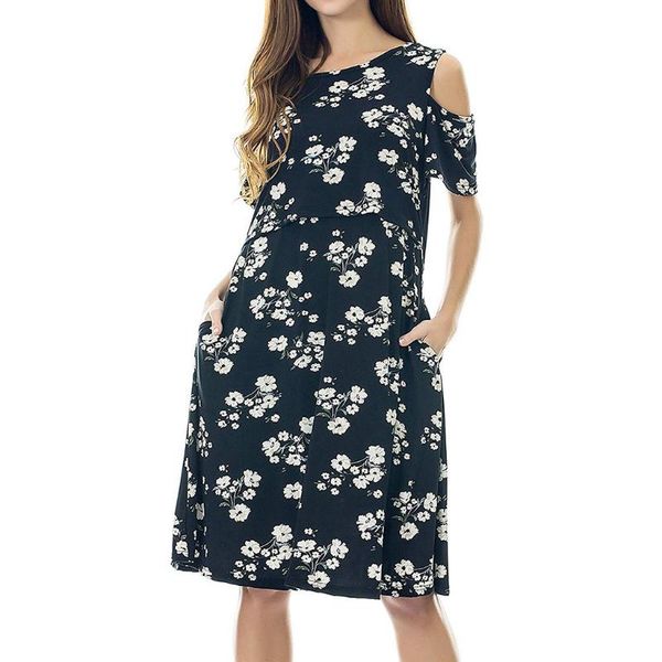 women's maternity breastfeeding dresses summer floral print short sleeve patchwork dress for pregnant women loose nursing skirt, White
women's maternity breastfeeding dresses summer floral print short sleeve patchwork dress for pregnant women loose nursing skirt, White