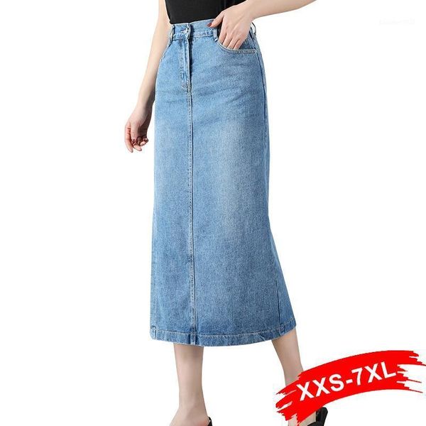 skirts plus size side split elastic high waist straight denim 6xl 7xl spring summer office lady mid-calf length skirt mom jeans, Black
skirts plus size side split elastic high waist straight denim 6xl 7xl spring summer office lady mid-calf length skirt mom jeans, Black