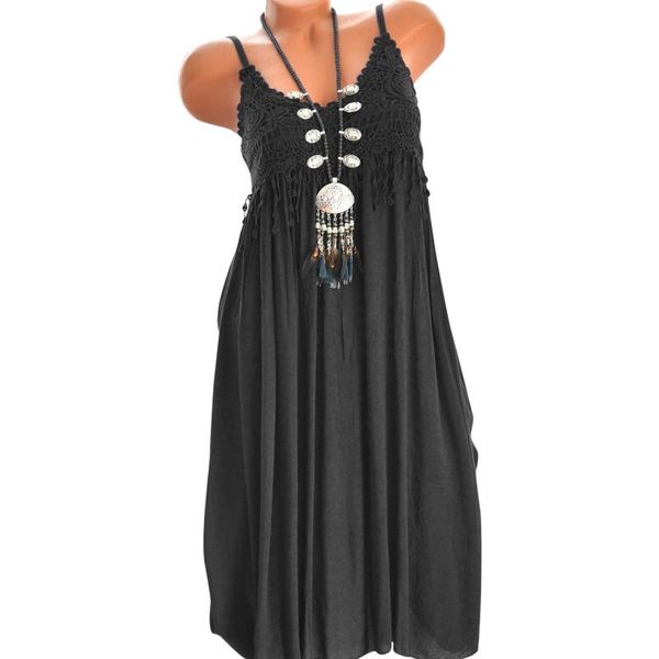 casual dresses summer women dress lace hollow o-neck knee-length beach sleeveless solid color spaghetti strap tunic loose, Black;gray
casual dresses summer women dress lace hollow o-neck knee-length beach sleeveless solid color spaghetti strap tunic loose, Black;gray