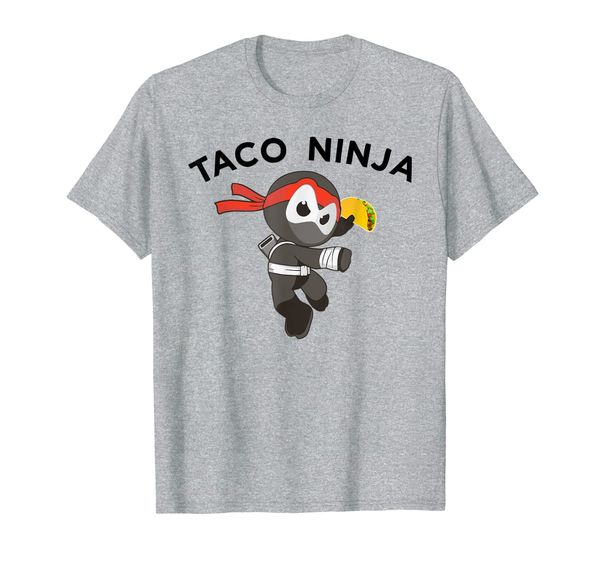 taco ninja t-shirt, martial arts mexican food tee apparel, White;black