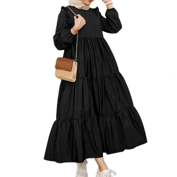 casual dresses elegant loose maxi dress women autumn winter large hem mid waist round neck long sleeve ruffle ball gown, Black;gray
casual dresses elegant loose maxi dress women autumn winter large hem mid waist round neck long sleeve ruffle ball gown, Black;gray