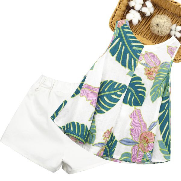 kids summer clothes girls floral vest + short girls outfits bow girls clothes casual style childrens costume, White
kids summer clothes girls floral vest + short girls outfits bow girls clothes casual style childrens costume, White