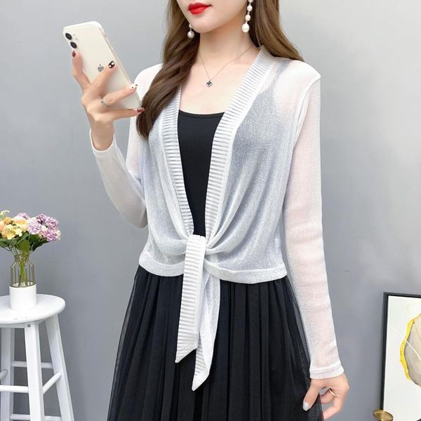 women's jackets #5331 shinny mesh coat women long sleeved thin see through female summer short cardigan sunscreen ponchos solid, Black;brown
women's jackets #5331 shinny mesh coat women long sleeved thin see through female summer short cardigan sunscreen ponchos solid, Black;brown