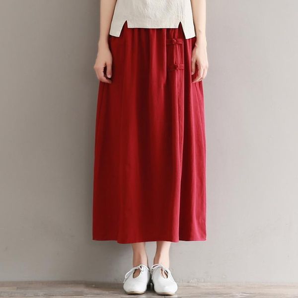 skirts #1701 summer chinese style vintage skirt women elastic waist button solid color cotton linen asymmetrical ladies retro, Black
skirts #1701 summer chinese style vintage skirt women elastic waist button solid color cotton linen asymmetrical ladies retro, Black