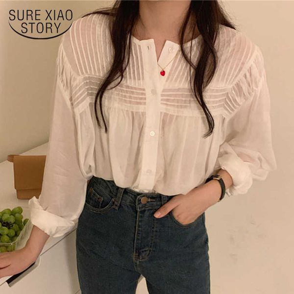 plus size autumn puff sleeve casual loose womens women solid o-neck white shirts cardigan cotton women blouses 11014 210528
plus size autumn puff sleeve casual loose womens women solid o-neck white shirts cardigan cotton women blouses 11014 210528