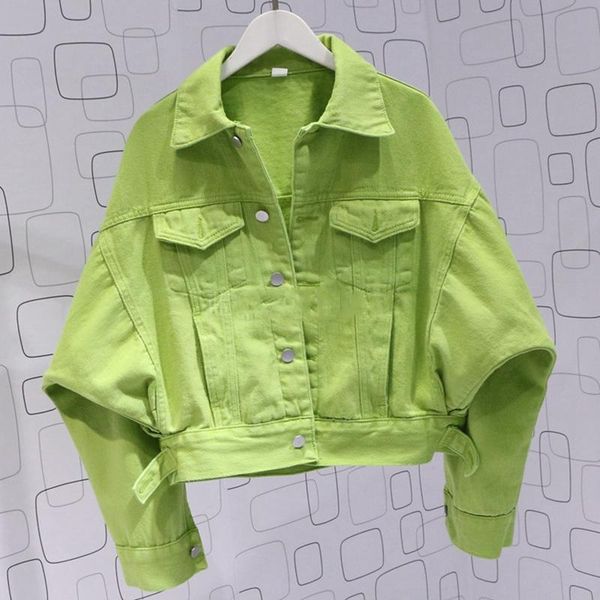 women's jackets novel autumn colorful denim jacket women spring short paragraph candy color korean loose coat bat sleeve, Black;brown
women's jackets novel autumn colorful denim jacket women spring short paragraph candy color korean loose coat bat sleeve, Black;brown