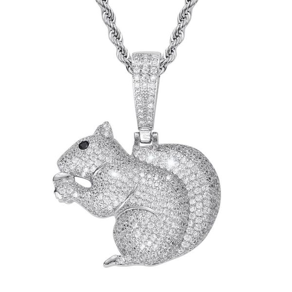 pendant necklaces micro-inlaid zircon cute little squirrel necklace small animal personality hip-hop jewelry men and women accessories, Silver
pendant necklaces micro-inlaid zircon cute little squirrel necklace small animal personality hip-hop jewelry men and women accessories, Silver