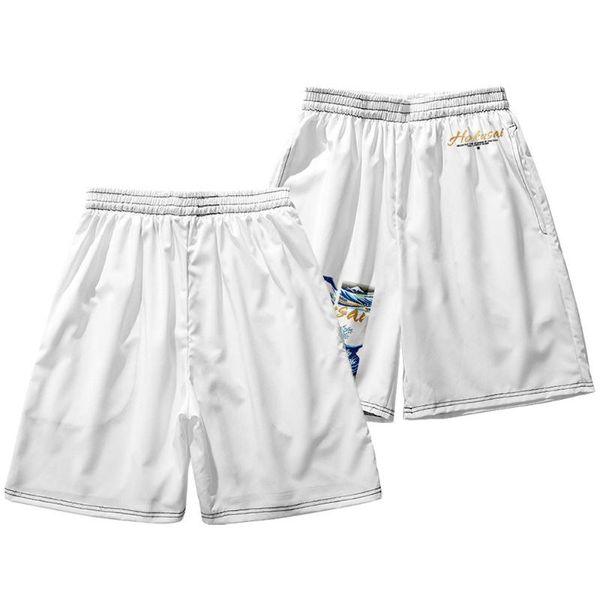 white print beach shorts men quick dry swimwear pants swimming surfing board men's, White;black
white print beach shorts men quick dry swimwear pants swimming surfing board men's, White;black