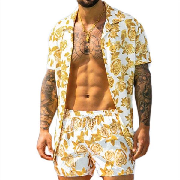 hawaiian sets printing summer mens tracksuits short sleeve button shirt beach shorts streetwear casual suit 2 pieces outfit, Gray
hawaiian sets printing summer mens tracksuits short sleeve button shirt beach shorts streetwear casual suit 2 pieces outfit, Gray