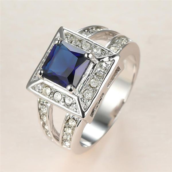 wedding rings luxury female blue crystal stone ring charm silver color for women classic bride square zircon engagement, Slivery;golden
wedding rings luxury female blue crystal stone ring charm silver color for women classic bride square zircon engagement, Slivery;golden