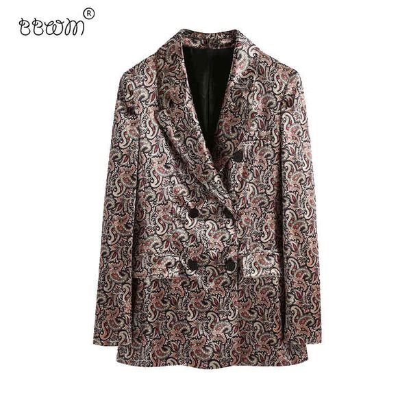 bbwm women fashion double breasted print velvet suit jacket vintage long sleeve coat female chic 210520, White;black
bbwm women fashion double breasted print velvet suit jacket vintage long sleeve coat female chic 210520, White;black
