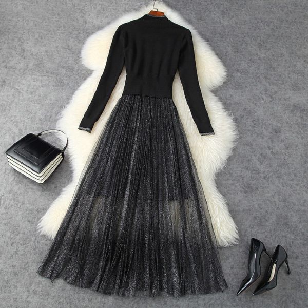dresses est fashion autumn winter women lurex yarn knitting patchwork long sleeve mid-calf length casual pleated, Black;gray
dresses est fashion autumn winter women lurex yarn knitting patchwork long sleeve mid-calf length casual pleated, Black;gray
