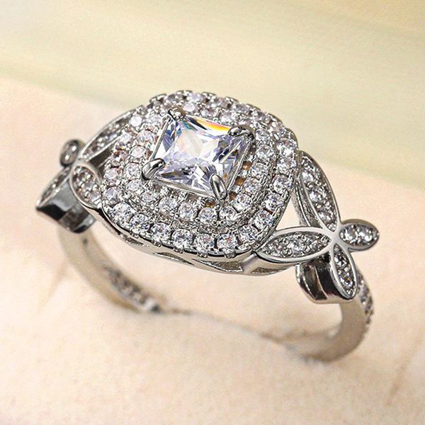 wedding rings vintage female crystal butterfly big ring charm silver color engagement luxury white square zircon for women, Slivery;golden
wedding rings vintage female crystal butterfly big ring charm silver color engagement luxury white square zircon for women, Slivery;golden