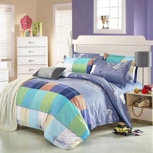 bedding sets 4pcs color grids printed luxury soft bed sheet and pillowcases quality quilt cover home textile full
bedding sets 4pcs color grids printed luxury soft bed sheet and pillowcases quality quilt cover home textile full