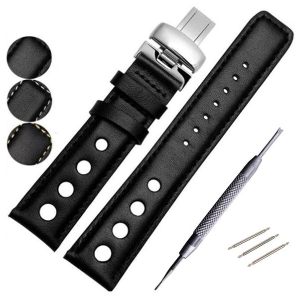 watch bands 20mm genuine leather band strap watches with folding buckle belt accessories + tools, Black;brown
watch bands 20mm genuine leather band strap watches with folding buckle belt accessories + tools, Black;brown