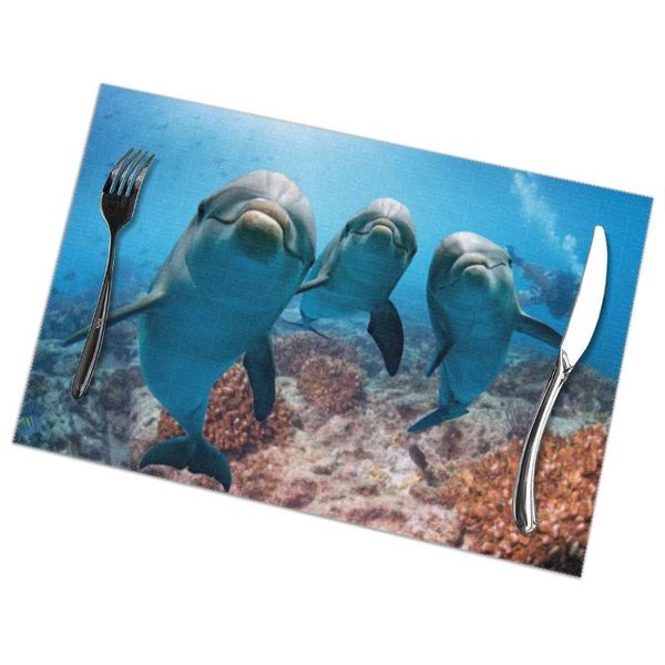 mats & pads 6 pcs placemat ocean dolphin portrait looking at you fabric table tableware kitchen tool
mats & pads 6 pcs placemat ocean dolphin portrait looking at you fabric table tableware kitchen tool