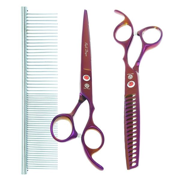 hair scissors purple dragon 7.0" dogs pets grooming shears straight curved cutting fish bone thinning trimming clippers b0021b
hair scissors purple dragon 7.0" dogs pets grooming shears straight curved cutting fish bone thinning trimming clippers b0021b