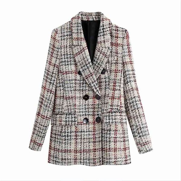 women casual plaid blazers coats long sleeve double breasted female elegant street blazer suits outerwear clothes bb2963 210513, White;black
women casual plaid blazers coats long sleeve double breasted female elegant street blazer suits outerwear clothes bb2963 210513, White;black
