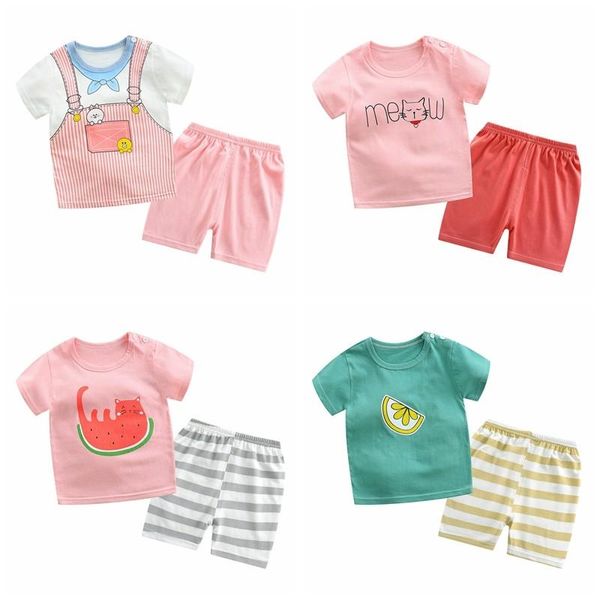 clothing sets children's summer short sleeve t-shirt + shorts 2pcs cotton baby boys girls born clothes suit, White
clothing sets children's summer short sleeve t-shirt + shorts 2pcs cotton baby boys girls born clothes suit, White