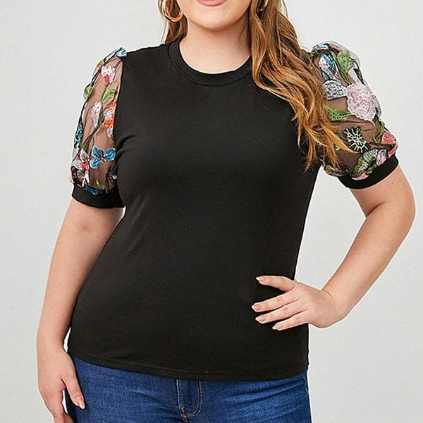 women's plus size blouse t shirt floral mesh print short sleeve crewneck streetwear daily going out polyester spring summer black v4m4
women's plus size blouse t shirt floral mesh print short sleeve crewneck streetwear daily going out polyester spring summer black v4m4