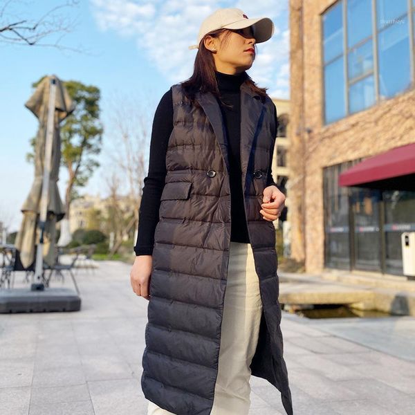 women's down & parkas tailored collor vest long women 2021 white duck slim mid-length sleeveless winter trendy jacket casual, Black
women's down & parkas tailored collor vest long women 2021 white duck slim mid-length sleeveless winter trendy jacket casual, Black