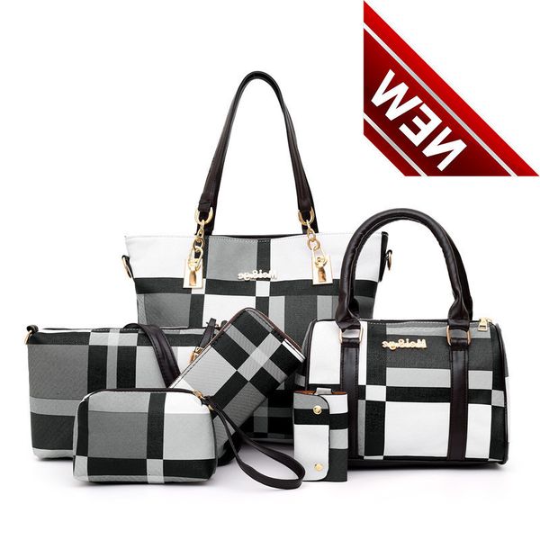 fashion luxury handbags new 6 pcs set women plaid colors handbag female shoulder travel shopping ladies crossbody bag
fashion luxury handbags new 6 pcs set women plaid colors handbag female shoulder travel shopping ladies crossbody bag