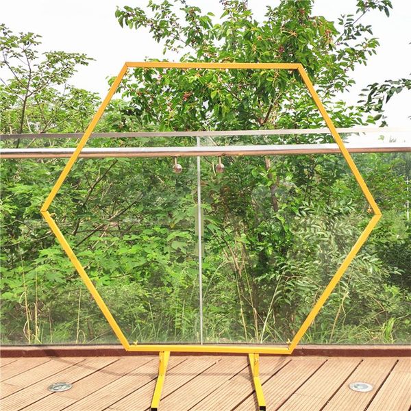 party decoration wedding props creative geometry hexagonal iron arch frame ring background screen sen department layout
party decoration wedding props creative geometry hexagonal iron arch frame ring background screen sen department layout