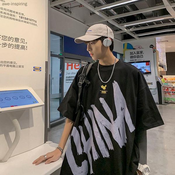 men's t-shirts hip-hop tide brand short-sleeved t-shirt printing five-point sleeve clothes 2021 loose casual summer fashion, White;black
men's t-shirts hip-hop tide brand short-sleeved t-shirt printing five-point sleeve clothes 2021 loose casual summer fashion, White;black