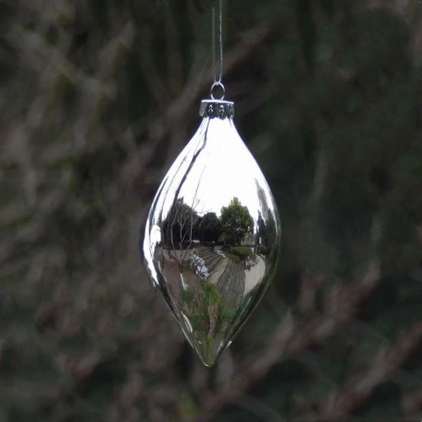 party decoration 12pcs/pack 6.5*12cm cone shaped electroplating silver christmas day glass ball handmade hanging pendant home
party decoration 12pcs/pack 6.5*12cm cone shaped electroplating silver christmas day glass ball handmade hanging pendant home