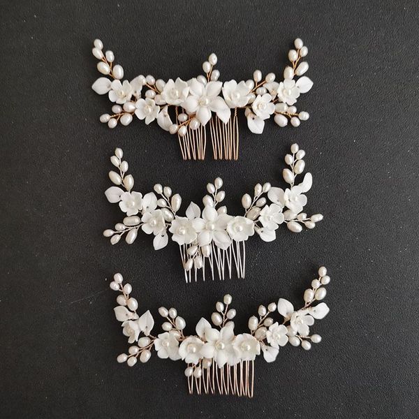 hair clips & barrettes slbridal handmade porcelain flower leaf freshwater pearls bridal comb wedding headband accessories women jewelry, Golden;silver
hair clips & barrettes slbridal handmade porcelain flower leaf freshwater pearls bridal comb wedding headband accessories women jewelry, Golden;silver