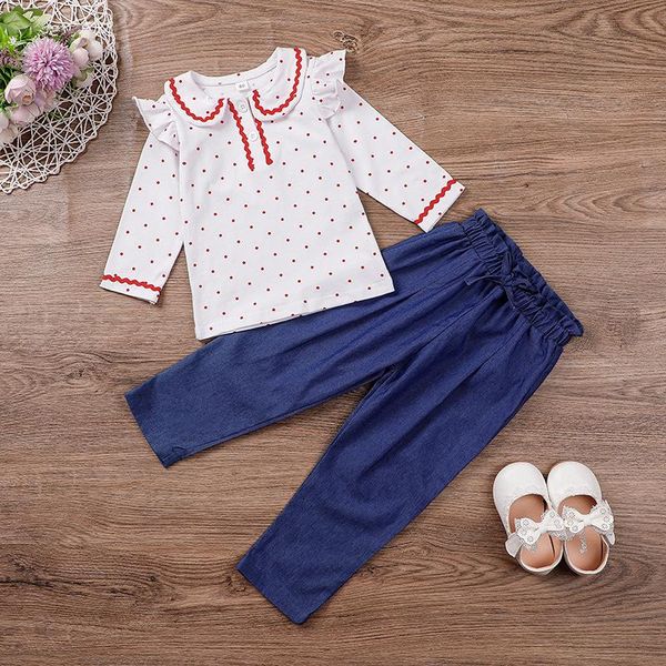 children's wear autumn doll collar jacket wash jeans set girls fashion two-piece suit in europe and america6m-5y clothing sets, White
children's wear autumn doll collar jacket wash jeans set girls fashion two-piece suit in europe and america6m-5y clothing sets, White