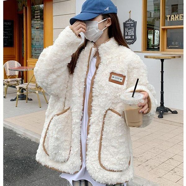 women's fur & faux herstory coat women 2021 thick winter casual jacket lambwool shirling furry warm loose outwear ladies trendy parka, Black
women's fur & faux herstory coat women 2021 thick winter casual jacket lambwool shirling furry warm loose outwear ladies trendy parka, Black