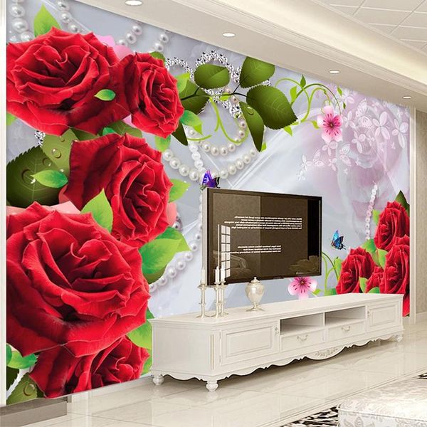 wallpapers custom po 3d waterproof silk cloth red rose flowers tv background wall painting living room bedroom decor mural wallpaper
wallpapers custom po 3d waterproof silk cloth red rose flowers tv background wall painting living room bedroom decor mural wallpaper