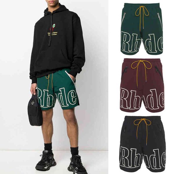 men shorts fashion rhude same summer sports shorts men's and women's 5-point loose casual boys' basketball, White;black
men shorts fashion rhude same summer sports shorts men's and women's 5-point loose casual boys' basketball, White;black